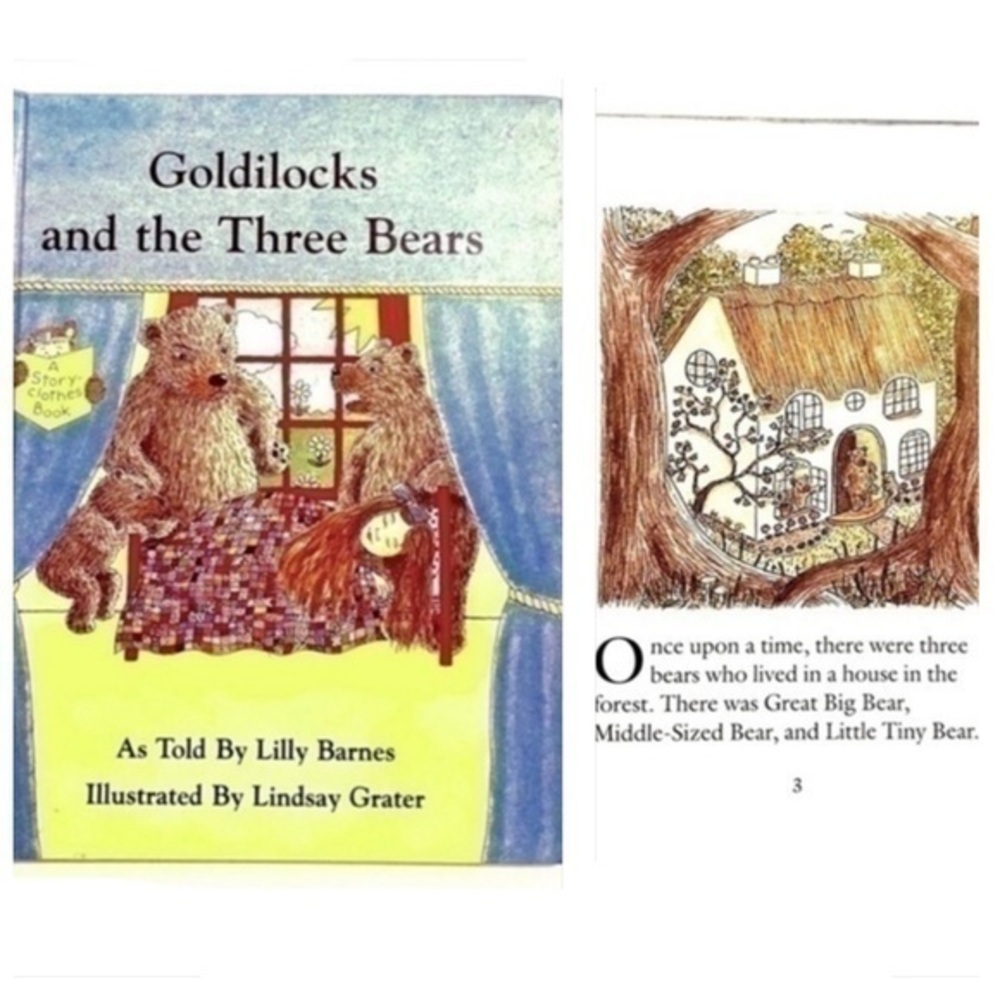 5 for $25! VINTAGE! Goldilocks & the 3 Bears Children’s Book!